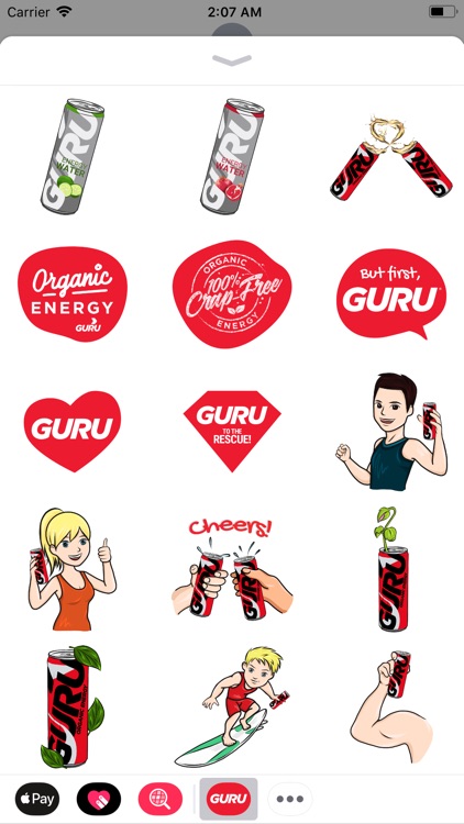GURU Organic Energy Stickers