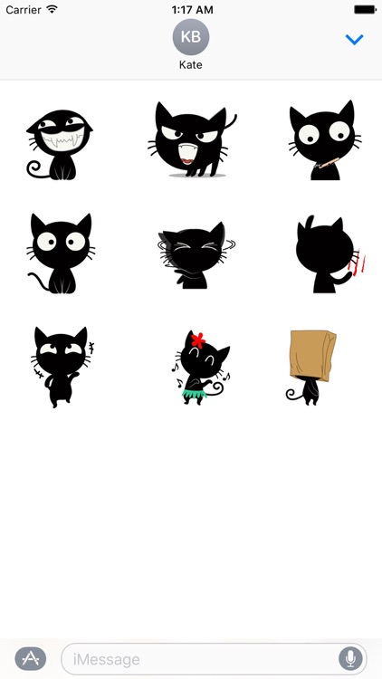 Black Cat Animated Sticker Gif