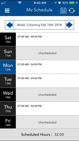 my walmart schedule on