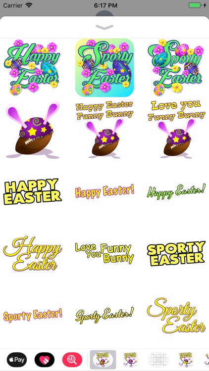 Easter Football Stickers