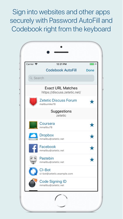 Codebook Password Manager