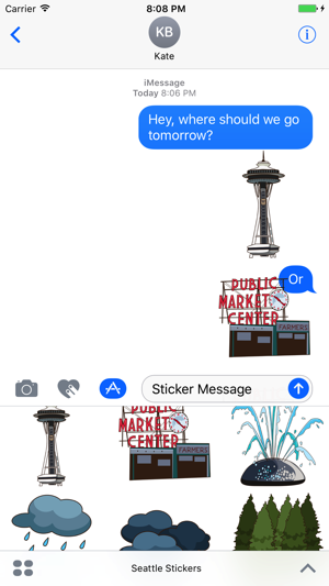 Seattle Stickers for iMessage(圖3)-速報App