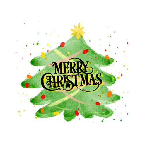 Watercolor Christmas Stickers iOS App