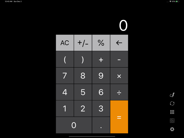 calcolatrice per ipad