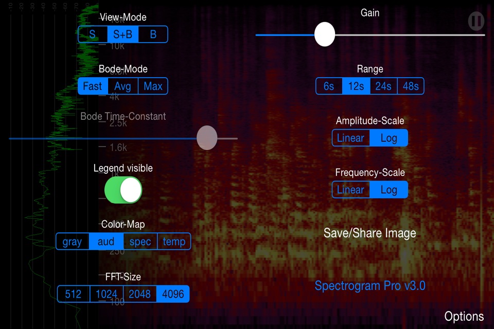 Spectrogram Pro (with super-smooth 60Hz update) screenshot 3
