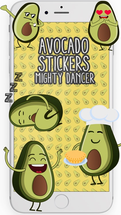 Funny Avocado Stickers Dancer