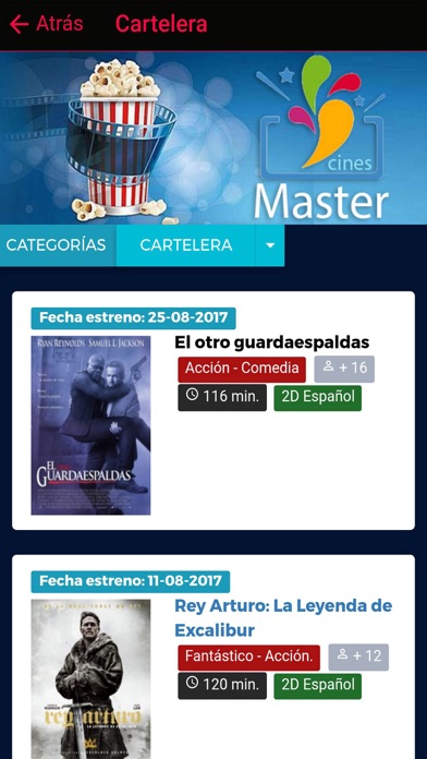 Cines Máster screenshot 2