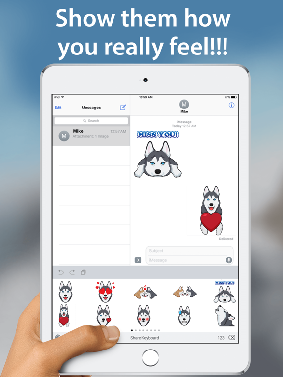 Screenshot #5 pour HuskyLuvMoji