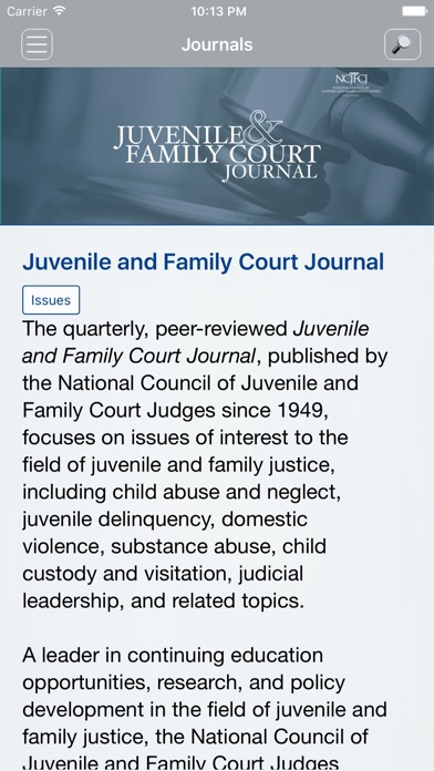 Juvenile & Family Court Jrnl screenshot 2