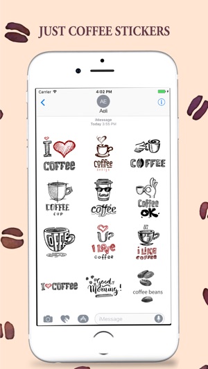 Coffee Stickers Pack for iMessage(圖2)-速報App