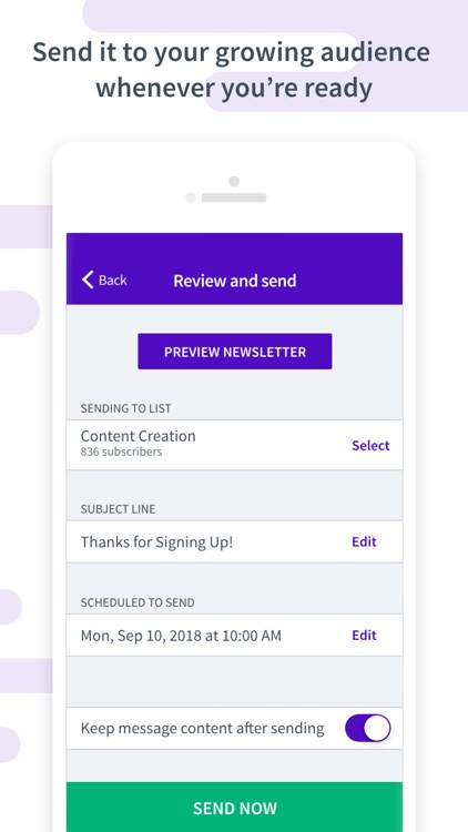 Curate: Simple Email Marketing screenshot-3