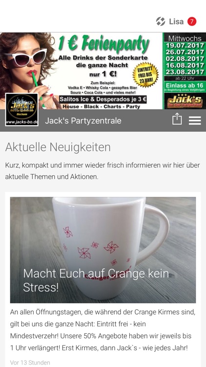 Jack's Partyzentrale