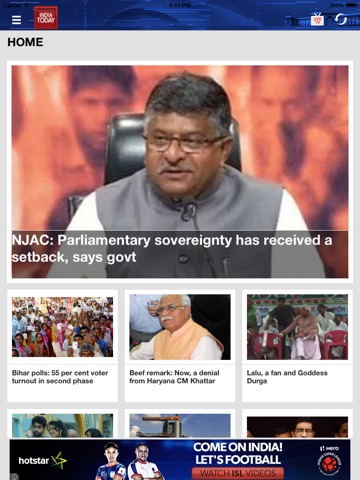 India Today Live for iPad screenshot 2