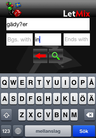 LetMix for Wordfeud (Swedish) - náhled