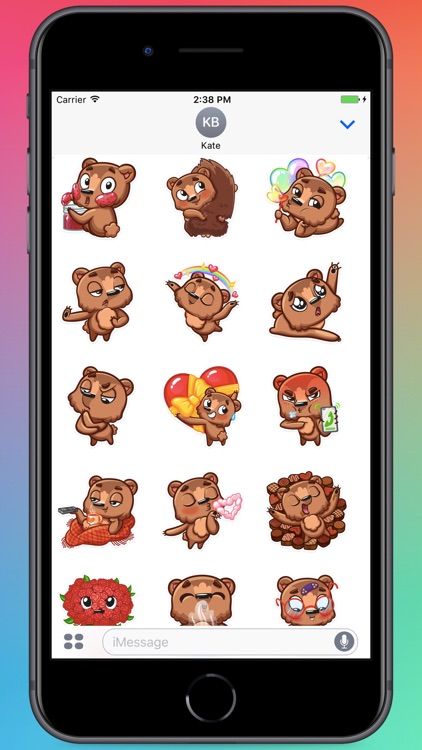 Brownie Bear Stickers