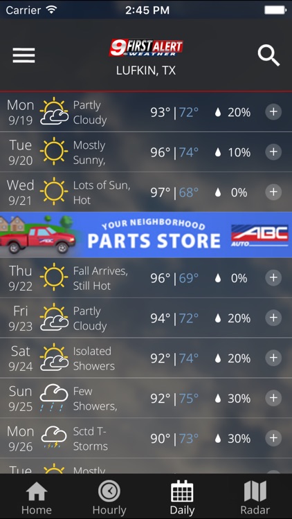 KTRE 9 First Alert Weather screenshot-3