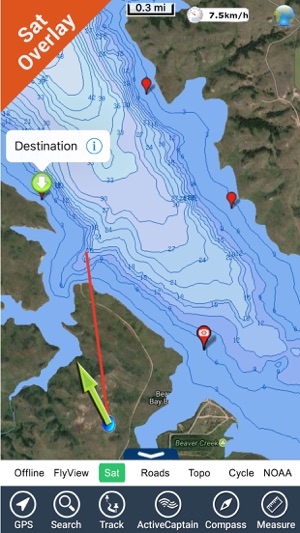 Lake Sakakawea fishing Charts(圖3)-速報App