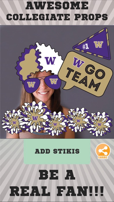 Washington Huskies Selfie Stickers screenshot 2