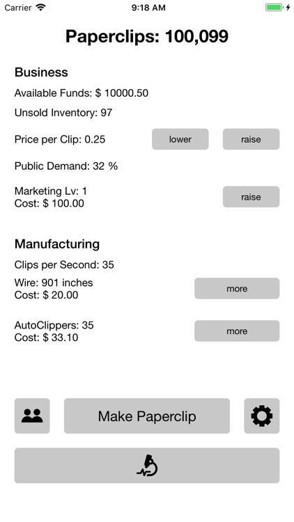 Paperclips Game Clicker