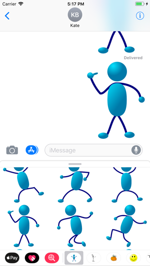 Blue Stick People Sticker Pack(圖8)-速報App