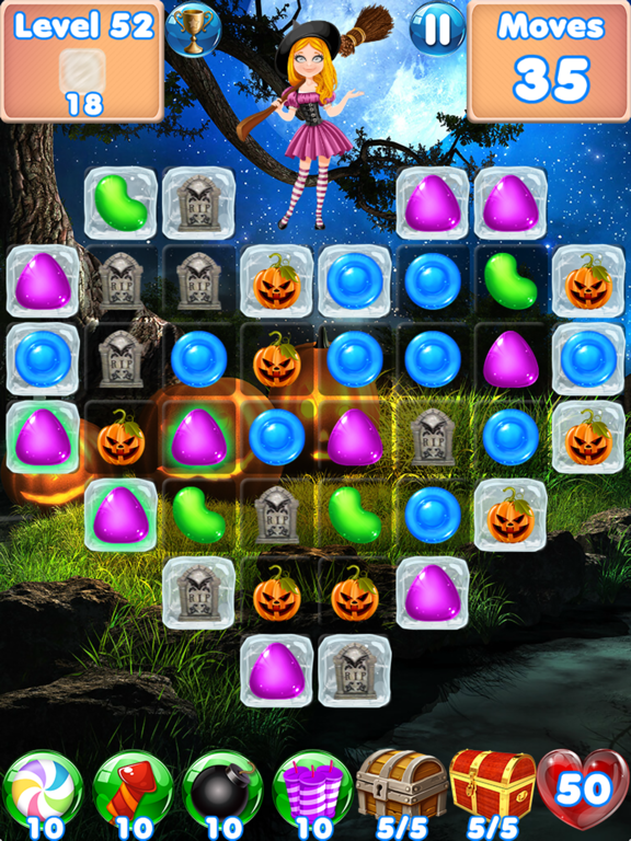 Candy Halloween Games Match 3 screenshot 2