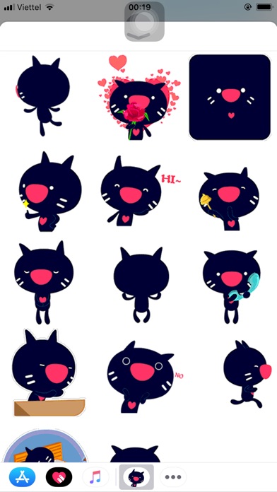 Animated Black Cat Sticker screenshot 2