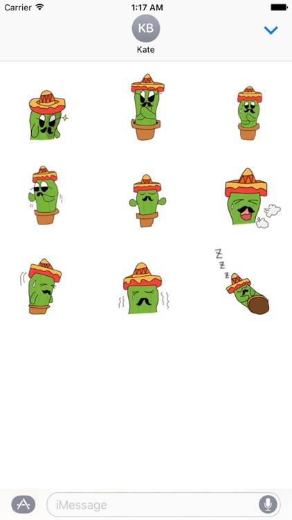 Cheerful Mexico Cactus Sticker