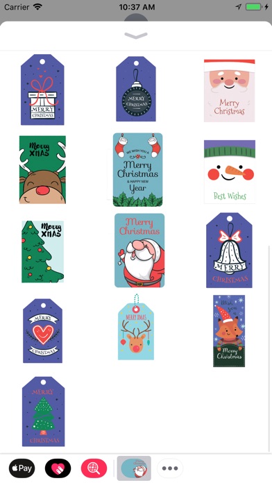 Merry Christmas stickers card screenshot 3