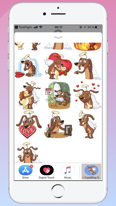 Stickers Love Cupidon Dog STiK screenshot 3