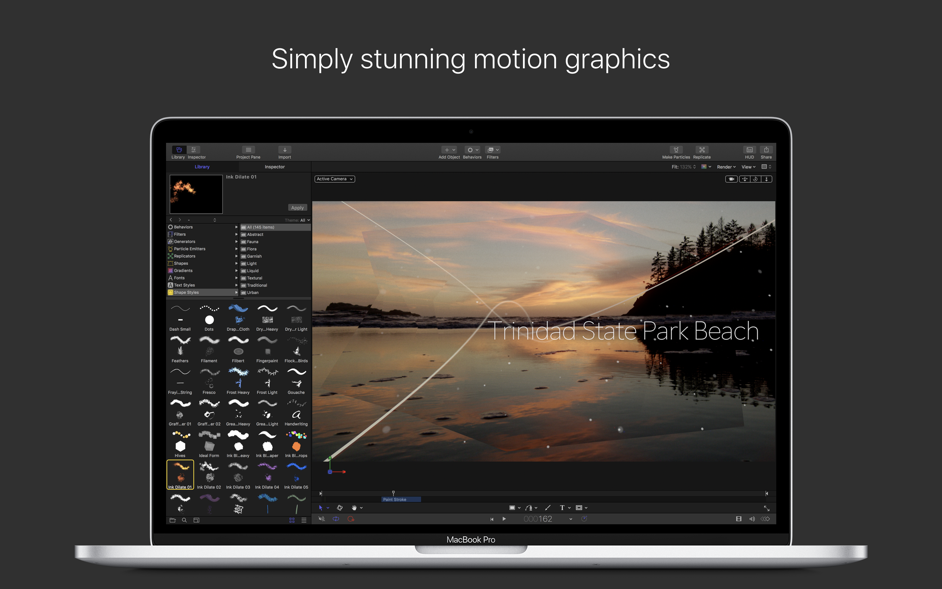 Motion 5.4.1  Create and customize Final Cut Pro titles, transitions, and effects