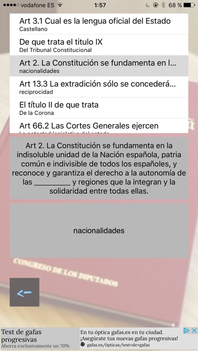 Constitución Test screenshot 4