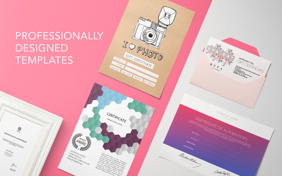 Certificate DesiGN collection of diplomas & certifications templates