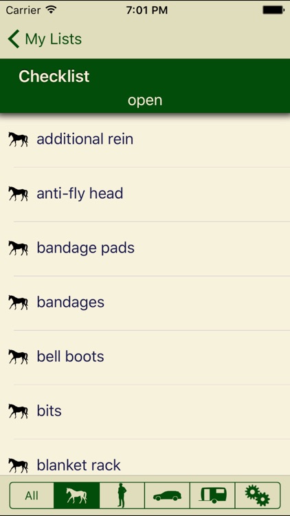 equiPment - equitation manager