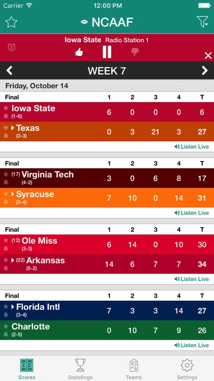 College Football Live Radio