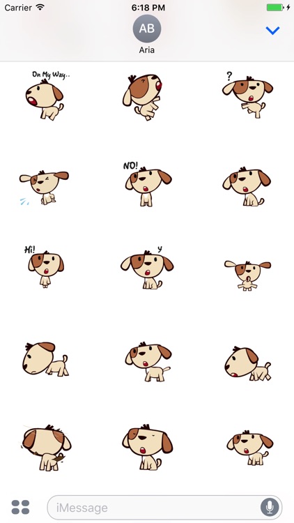 Animated So Cute Dog Sticker