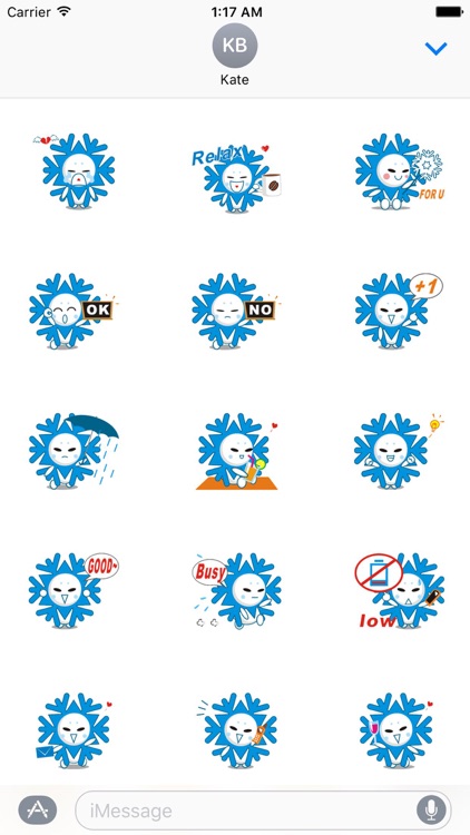 Cute Snowflake Emoji Sticker