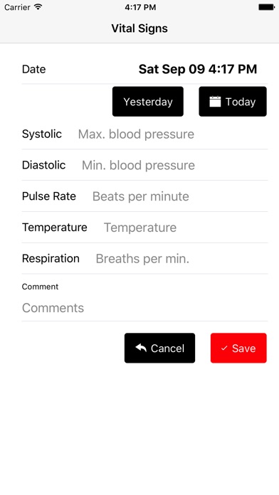 Vital Signs Blood Pressure Log screenshot 2