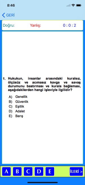 Adalet B. AÖF Çıkmış Sorular(圖3)-速報App