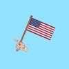 Flag Waving Stickers