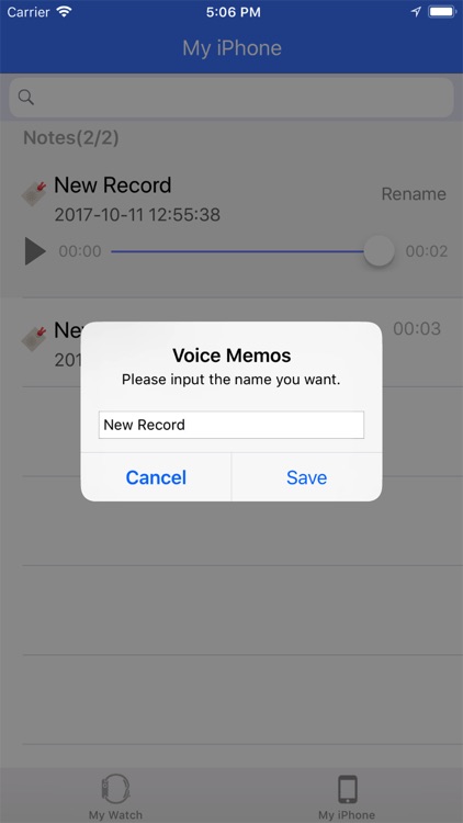 Voice Recorder Run on Watch1&2 screenshot-3