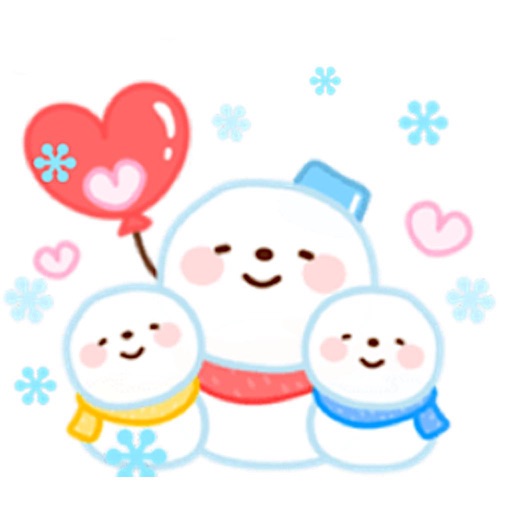 Cute Snowman Emoji Sticker