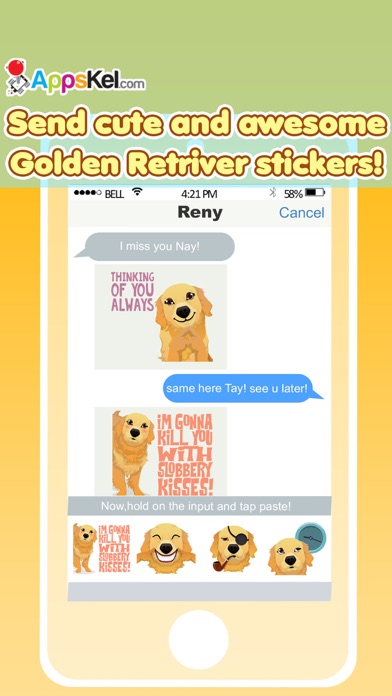 Golden Retriever Emoji Pro screenshot 3
