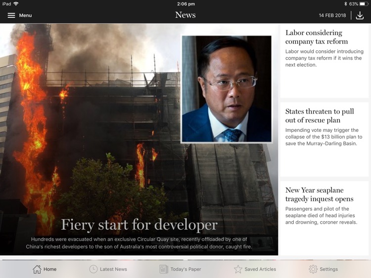 The SMH for iPad