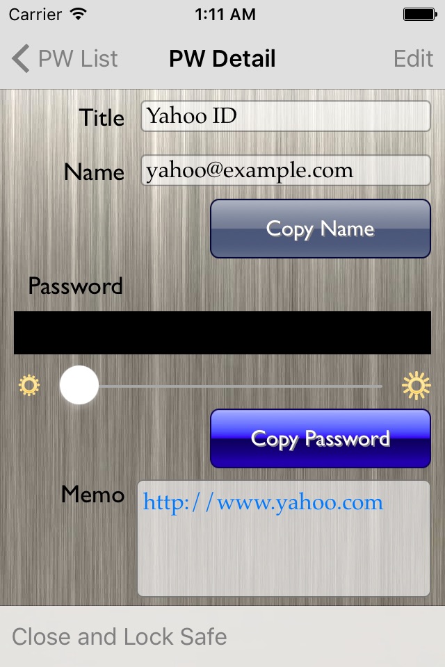 Quick Password Safe screenshot 2