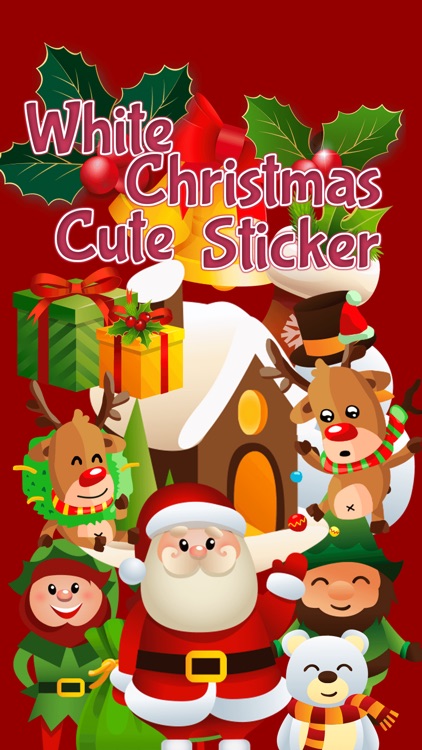 White Christmas Cute Sticker