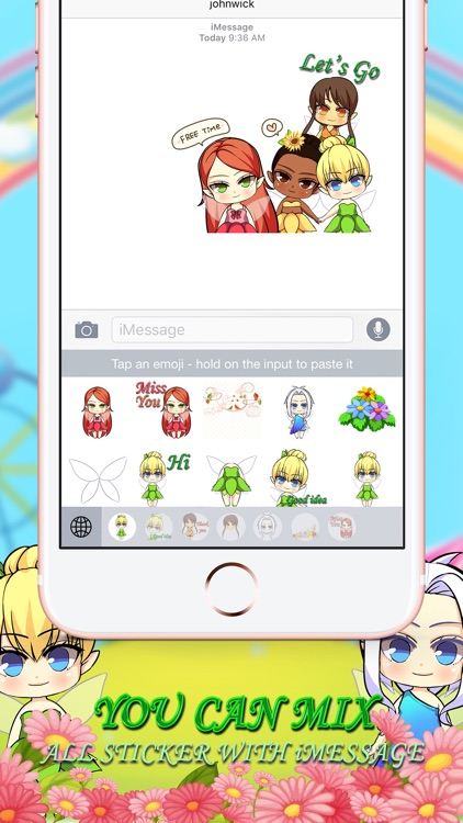 Fairy Angels Stickers & Keyboard