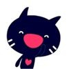 Animated Black Cat Sticker