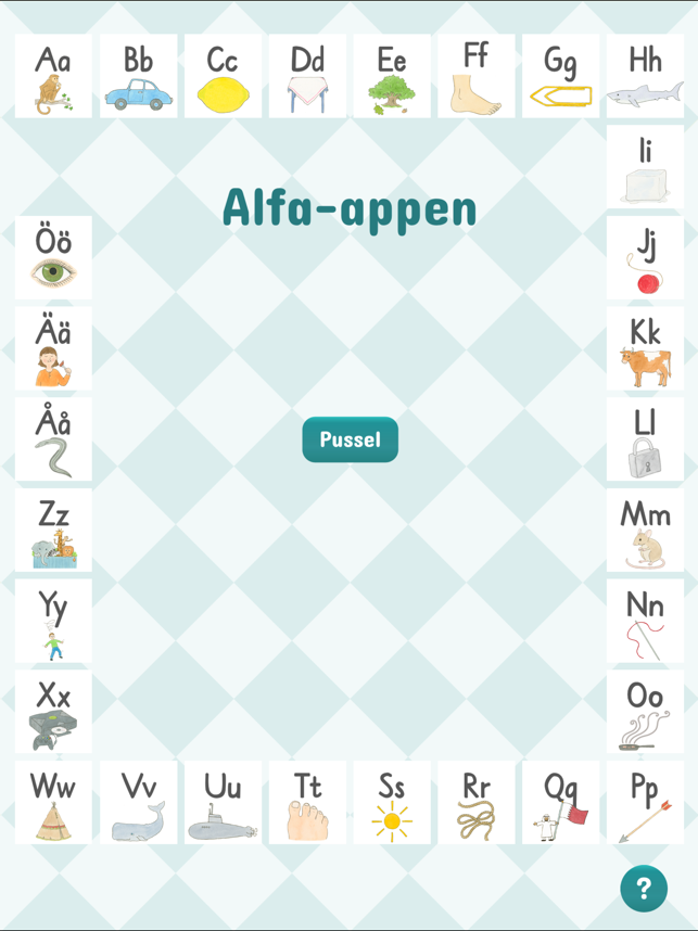 Alfa-appen Pussel