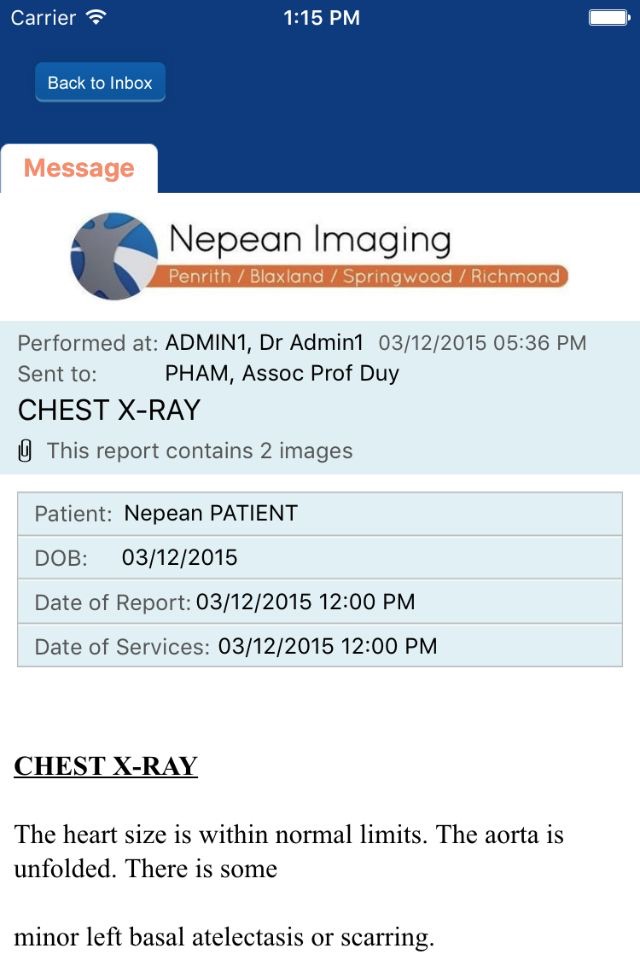 Medinexus Nepean Imaging Patient Access screenshot 4