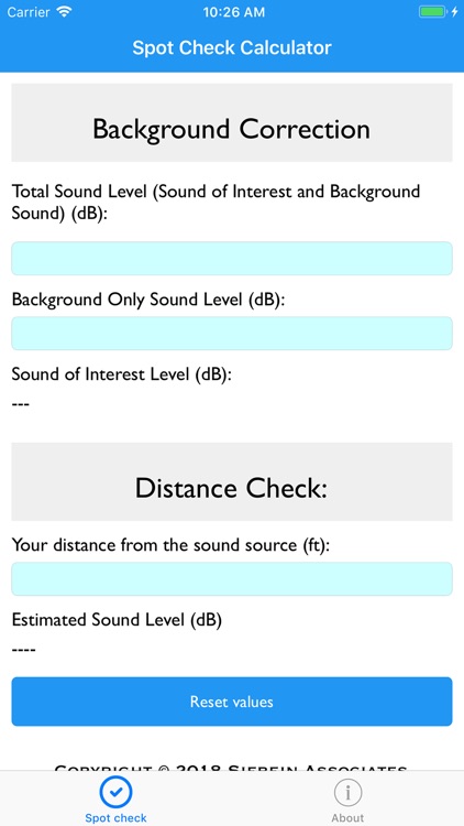 Spot Check Calculator